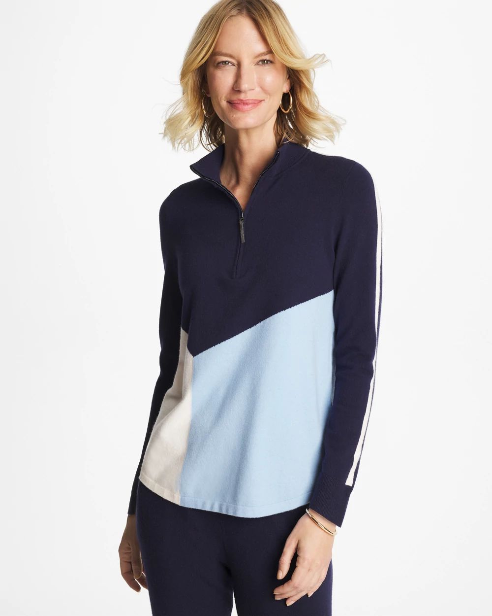 Zenergy® Luxe Colorblock Half-Zip Pullover | Chico's